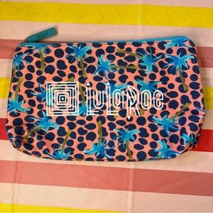 LuLaRoe Leopard Print And Palm Tree Print Cruise Cosmetic Pouch Limited Edition